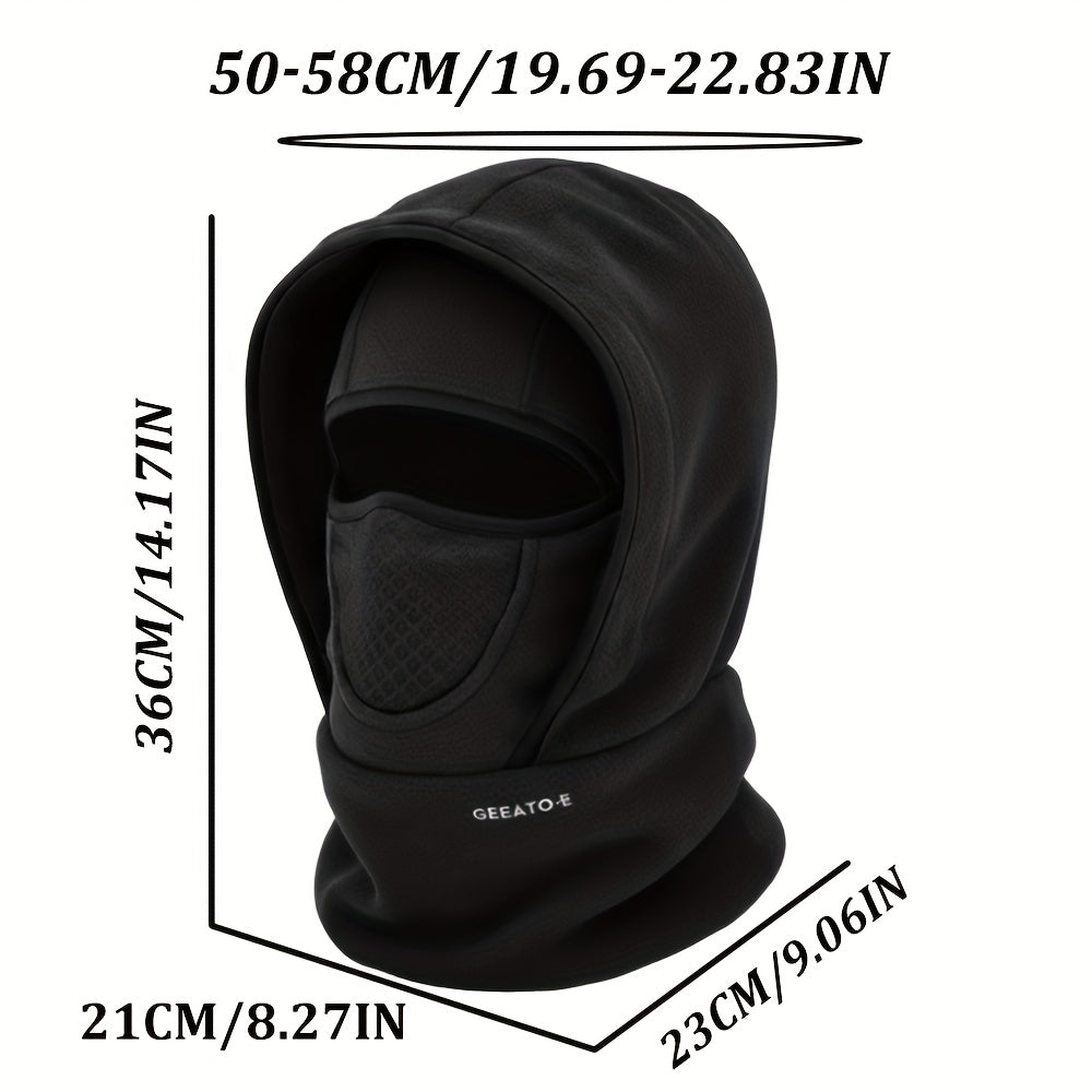 Winter Multifunctional Cold-Resistant Warm Hat, a Combination of Hood, Neck Gaiter, And Face Mask. It Features Multiple Layers of Thick Fleece for Wind Resistance And Cold Protection. This Balaclava Is Suitable for Winter Spo