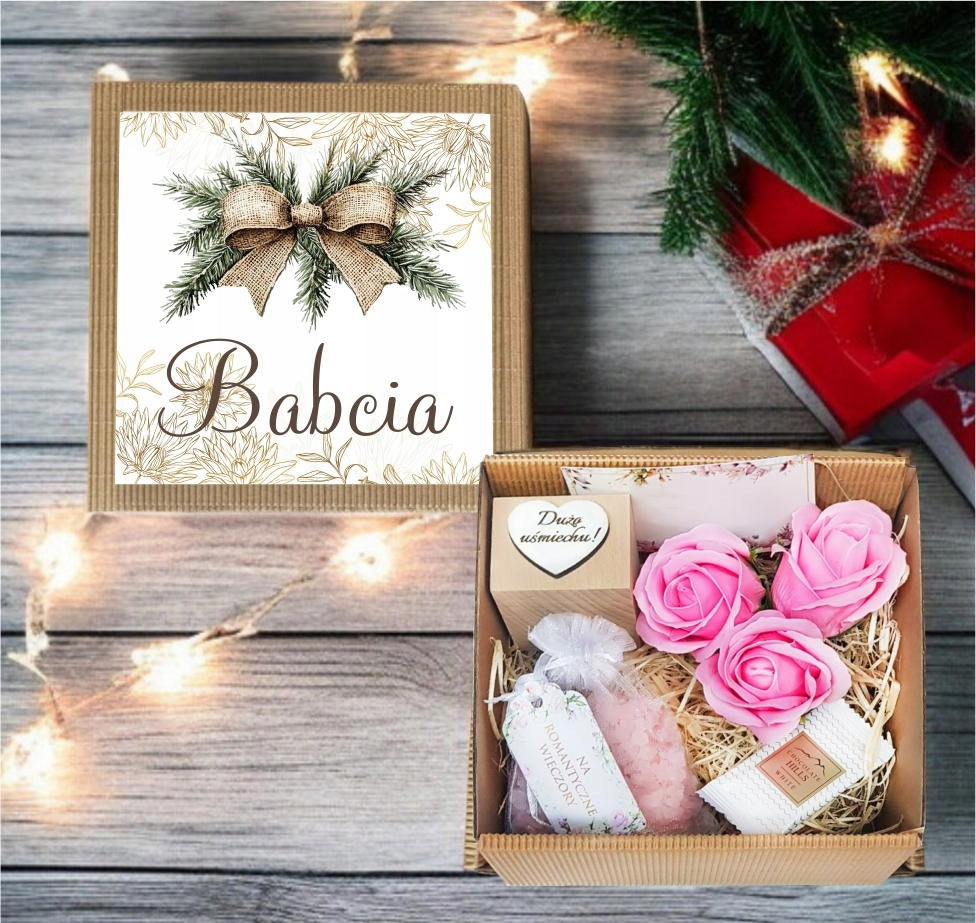 PREZENT NA DZIEŃ BABCI I DZIADKA ZESTAW KOSZ PREZENTOWY 2szt.